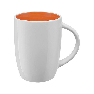 Keramikbecher Elektra, 250 ml, weiß-orange